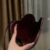 ALAIA Patent Calfskin Le Coeur Bag Garnet Red 1536287