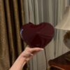 ALAIA Patent Calfskin Le Coeur Bag Garnet Red 1536287