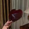 ALAIA Patent Calfskin Le Coeur Bag Garnet Red 1536287