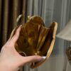 Alaïa Gold Le Coeur heart bag Golden Metal ref