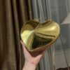 Alaïa Gold Le Coeur heart bag Golden Metal ref