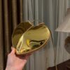 Alaïa Gold Le Coeur heart bag Golden Metal ref