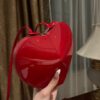 Le coeur leather crossbody bag Alaïa Red in Leather