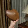 Le coeur leather crossbody bag Alaïa brown  in Leather