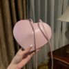 Le coeur leather crossbody bag Alaïa pink in Leather369