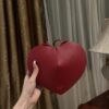 ALAIA Lux Calfskin Le Coeur Bag Lacquer Red 1456493