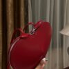 ALAIA Lux Calfskin Le Coeur Bag Lacquer Red 1456493