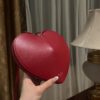 ALAIA Lux Calfskin Le Coeur Bag Lacquer Red 1456493