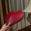 ALAIA Lux Calfskin Le Coeur Bag Lacquer Red 1456493