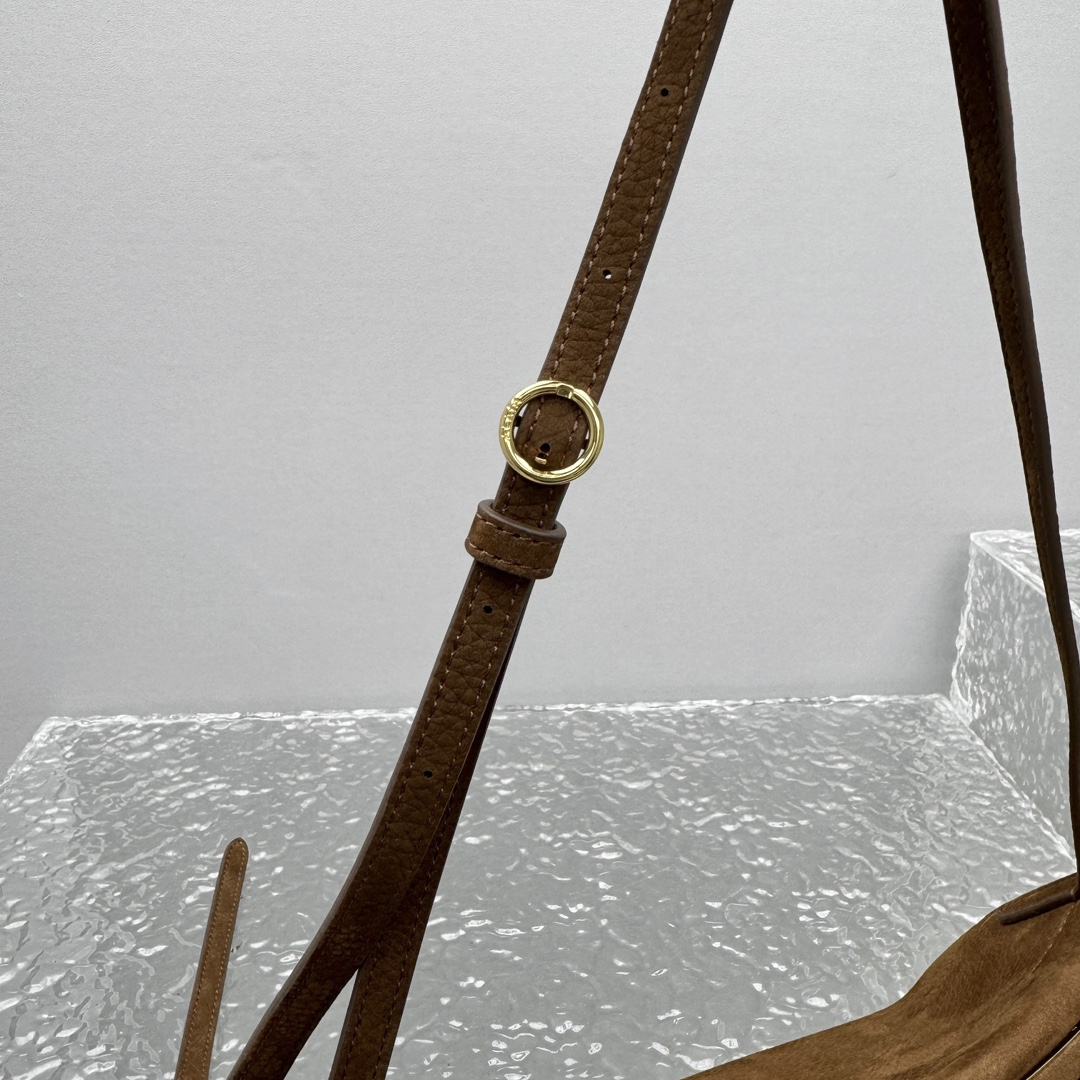 Alaïa East West M Brown Nubuck Leather Bag