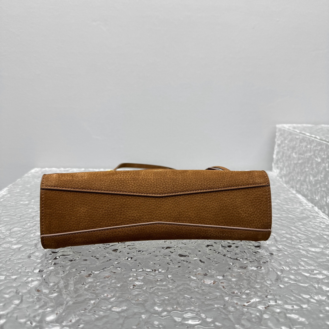 Alaïa East West M Brown Nubuck Leather Bag