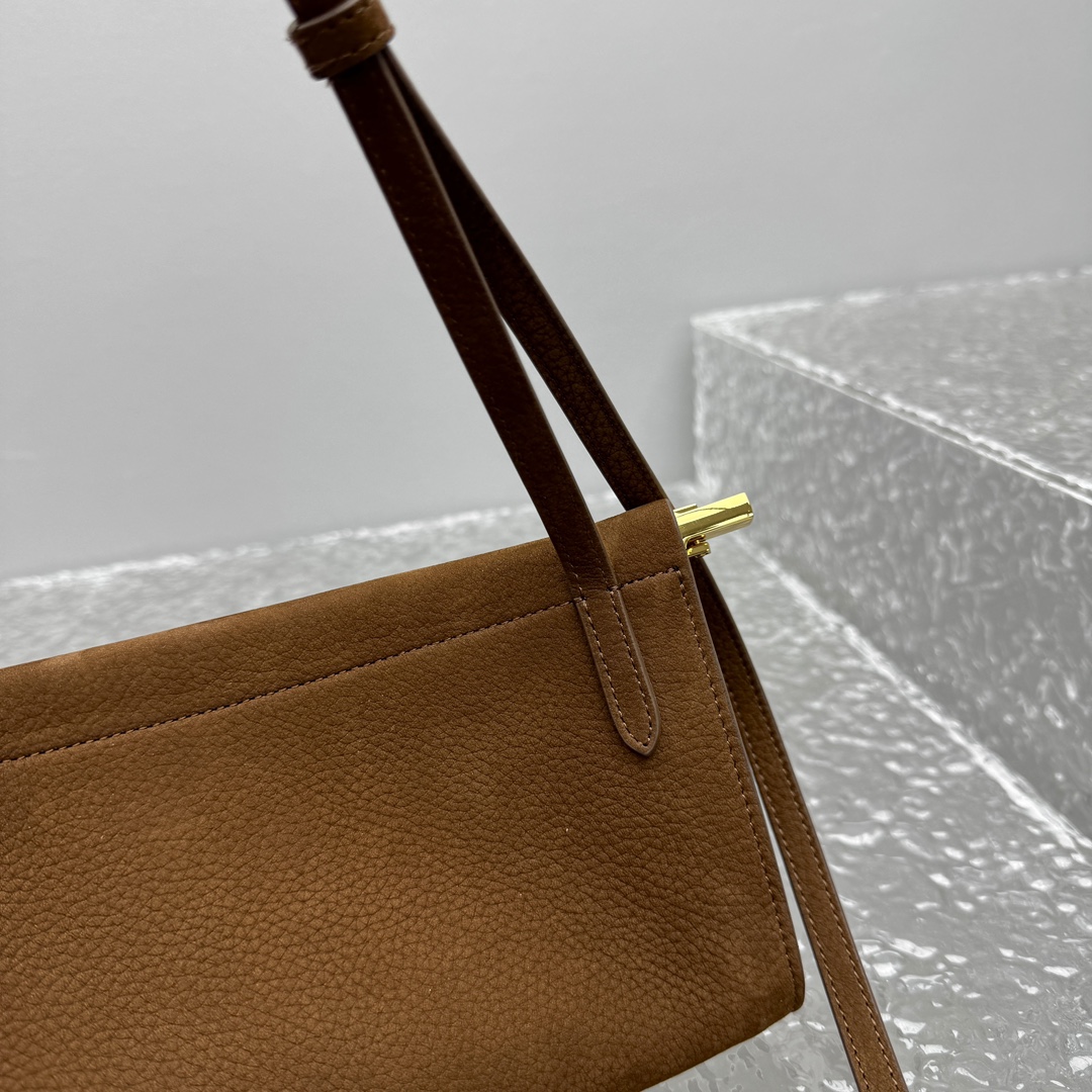 Alaïa East West M Brown Nubuck Leather Bag