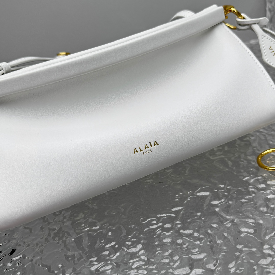 Alaïa East West S Shoulder Bag in White  Alaia002514