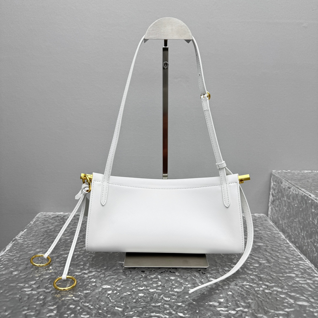 Alaïa East West S Shoulder Bag in White  Alaia002514