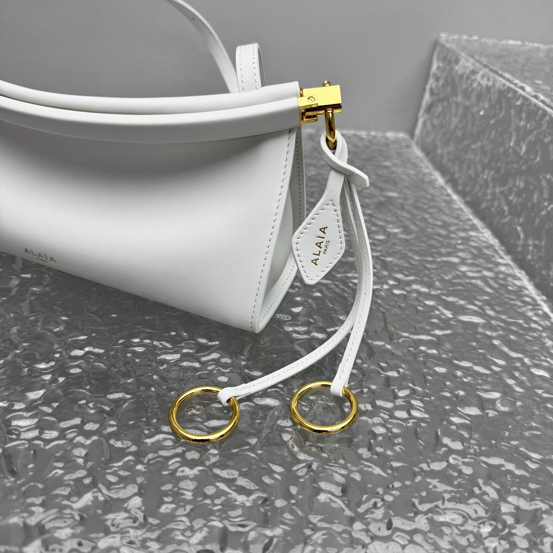 Alaïa East West S Shoulder Bag in White  Alaia002514