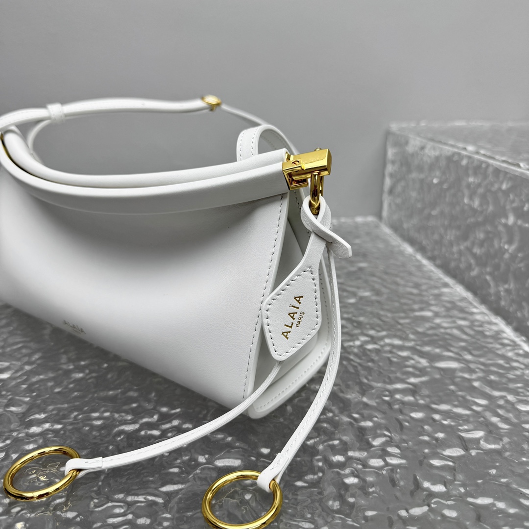 Alaïa East West S Shoulder Bag in White  Alaia002514