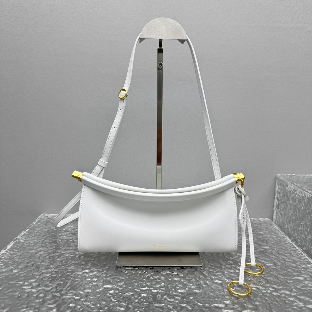 Alaïa East West S Shoulder Bag in White  Alaia002514