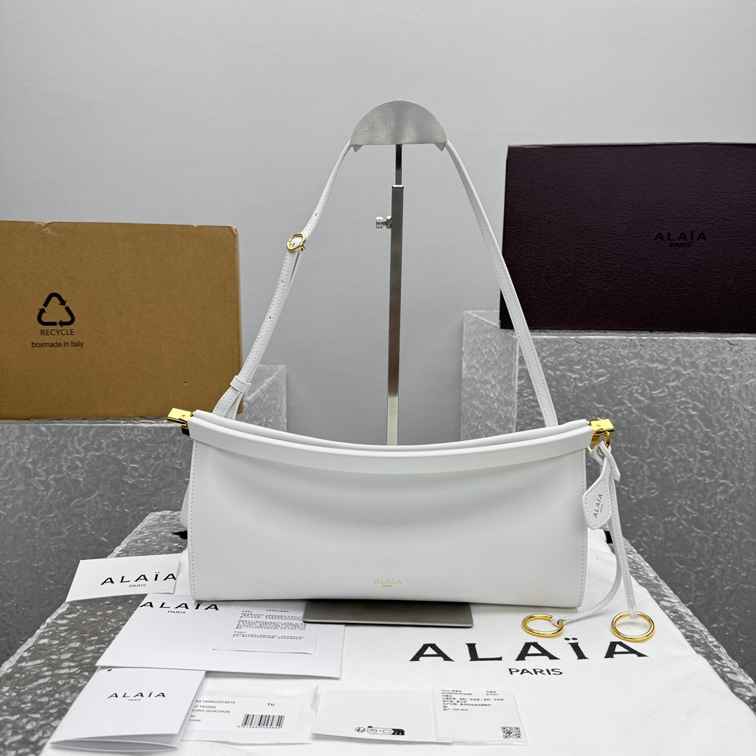 Alaïa “Le Click East West” shoulder bag White – Women