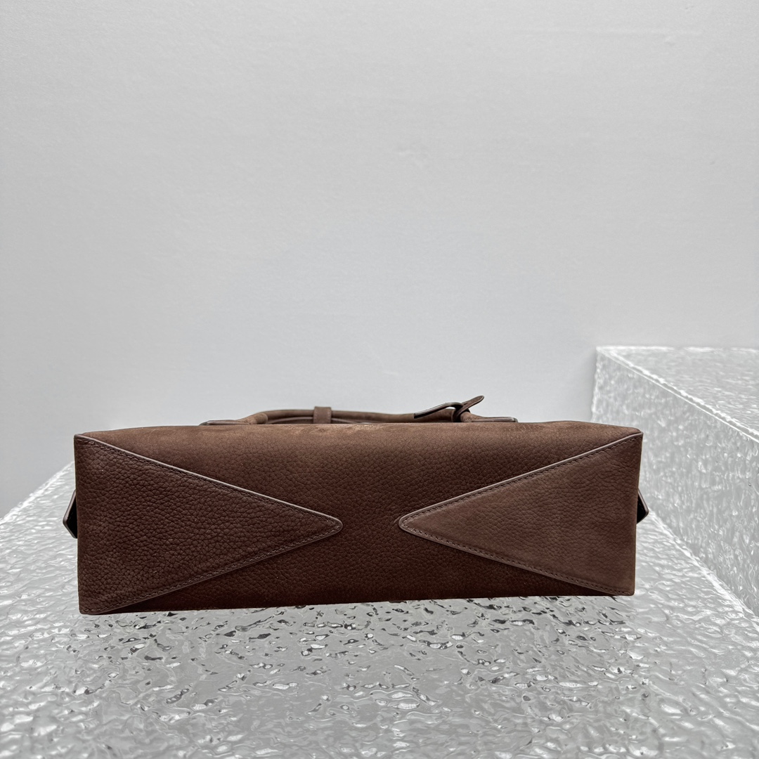 Alaïa Medium Le Teckel Suede Shoulder Bag - brown Alaia00499