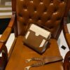 Balmain logo-plaque leather-trimmed Satchel | Neutrals BALMAIN 00009