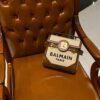 Balmain logo-plaque leather-trimmed Satchel | Neutrals BALMAIN 00009