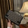 B-Buzz Shoulder 24 Purse - Balmain - Cotton - Ivory/Black
