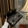 B-Buzz Shoulder 24 Purse - Balmain - Cotton - Ivory/Black