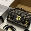 B-Buzz Shoulder 24 Purse - Balmain - Cotton - Ivory/Black ref.1752092 -  BALMAIN 00029
