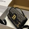 B-Buzz Shoulder 24 Purse - Balmain - Cotton - Ivory/Black ref.1752092 -  BALMAIN 00029