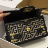 B-Buzz Shoulder 24 Purse - Balmain - Cotton - Ivory/Black ref.1752092 -  BALMAIN 00029
