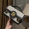 Balmain Black B-Buzz 24 Shoulder Bag in Canvas &