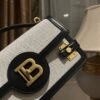 Balmain Black B-Buzz 24 Shoulder Bag in Canvas &