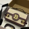bag BALMAIN Women B Buzz 24 Canvas and Leather Bag
