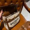 Balmain BBuzz 23 Logo Canvas Shoulder Bag