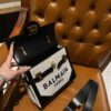 almain B-Buzz 23 canvas shoulder bag white - blackBALMAIN 00079