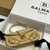 BALMAIN - Blaze Leather Pouch Box Top Handle Bagin brown  Balmain