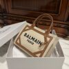 Balmain Mini B-Army Canvas Bag | Neutrals