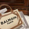 Balmain Mini B-Army Canvas Bag | Neutrals