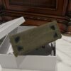 BALMAIN B Army 42 khaki green & black canvas & leather tote