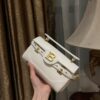 Balmain White B-Buzz Grained Calfskin Bag |