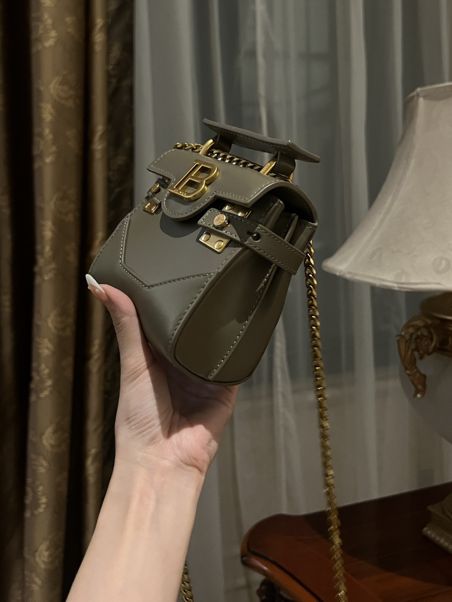 Balmain B-Buzz 23 Tote Bag | Green | BALMAIN 00139