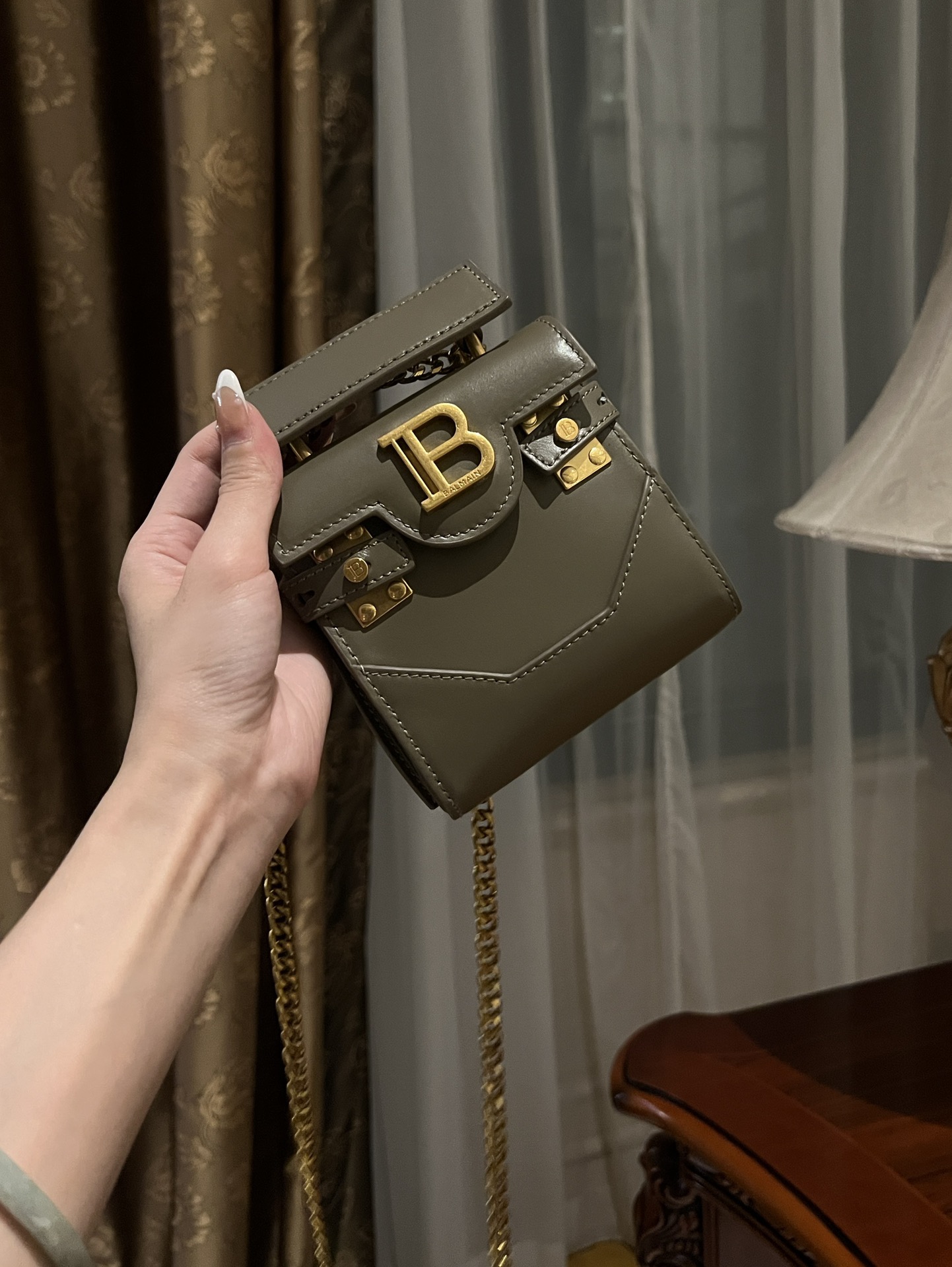 Balmain B-Buzz 23 Tote Bag | Green | BALMAIN 00139
