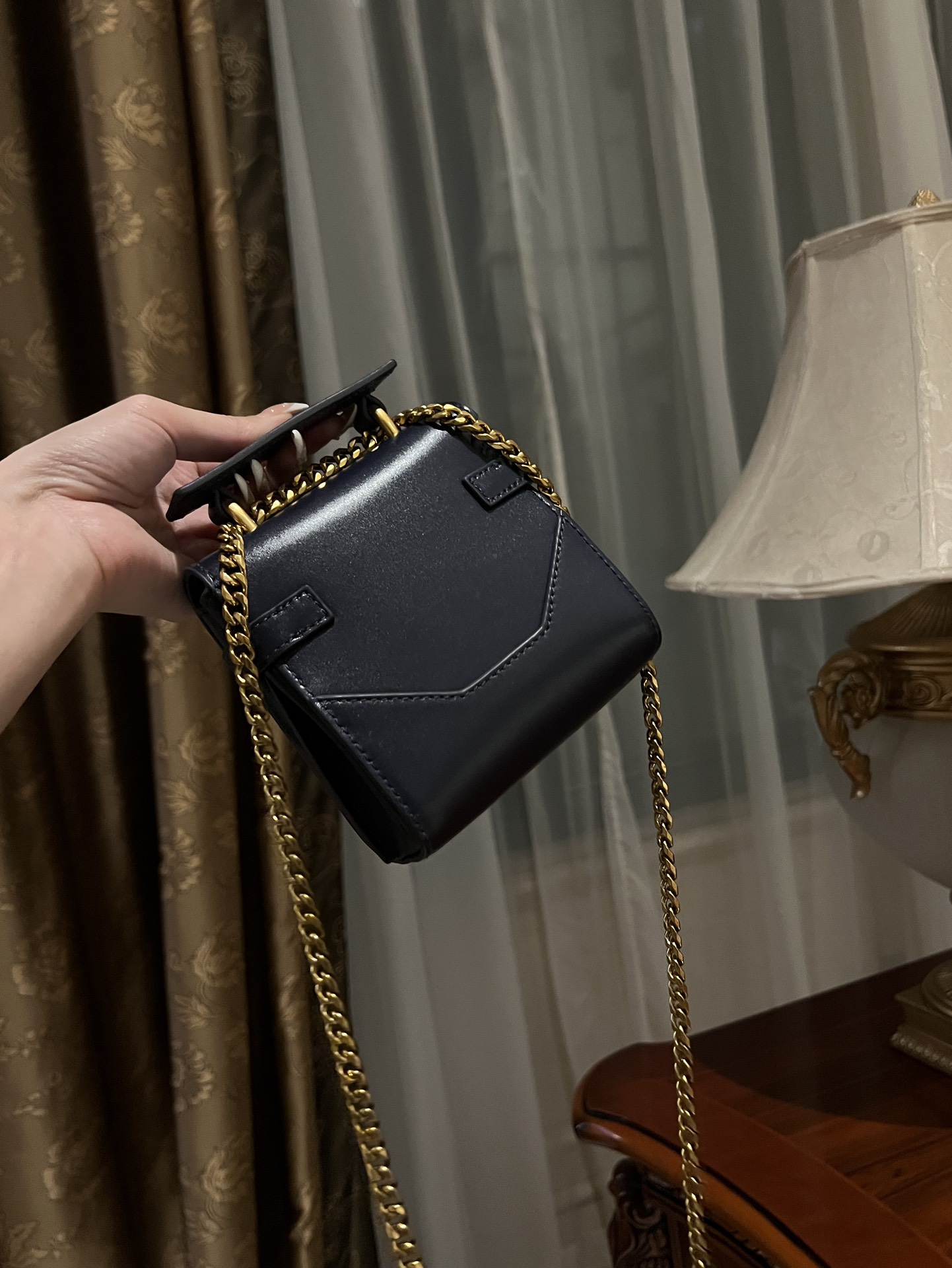 B-Buzz Mini 12 leather bag black - Women | BALMAIN 00149