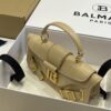 Balmain Women Blaze Clutch Bag in Smooth Leather-Beige