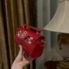 Balmain Smooth leather B-Buzz 24 bag in red- Women | BALMAIN