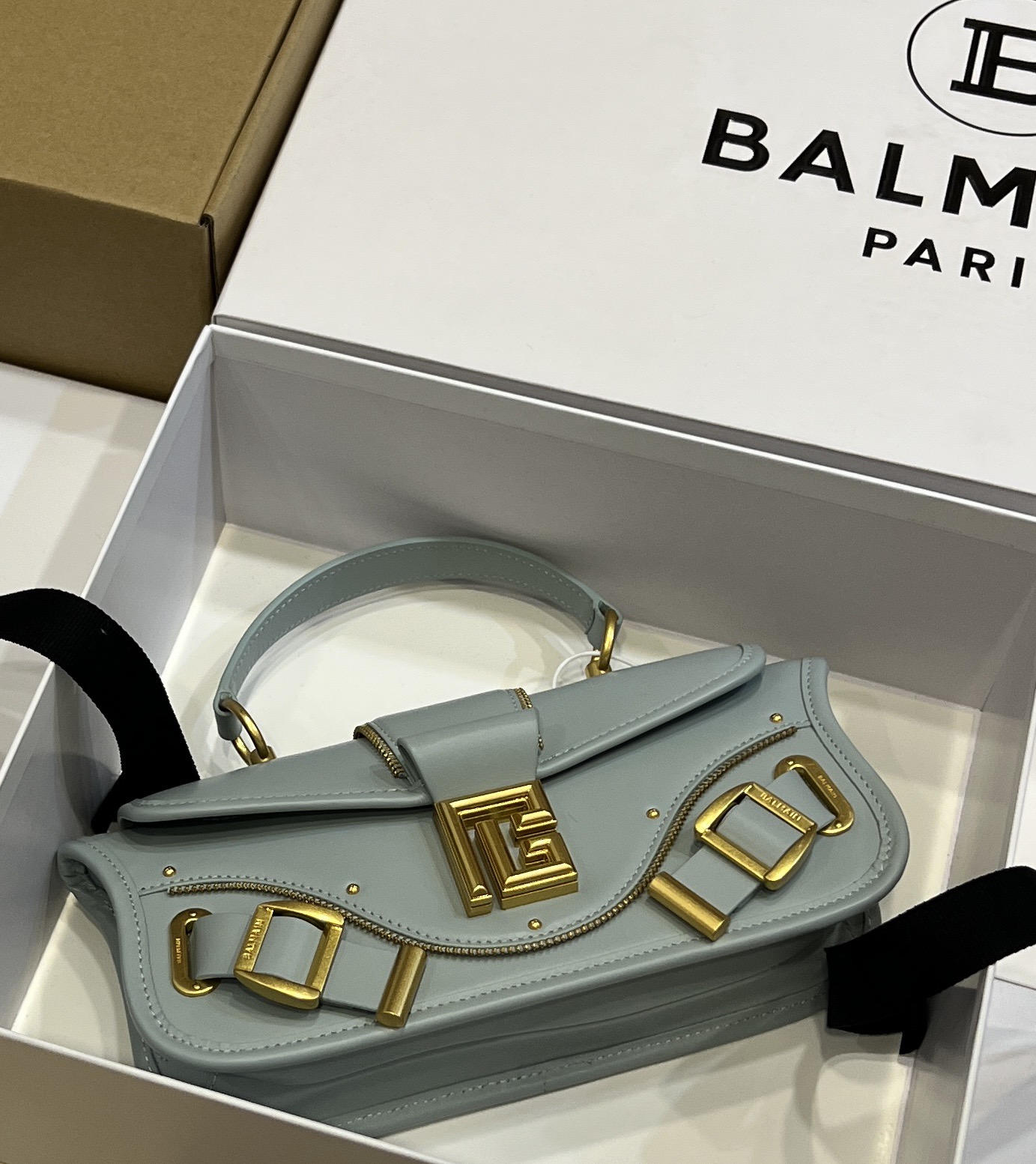 Balmain handbags T. Leather Blue .1631666 BALMAIN  0019