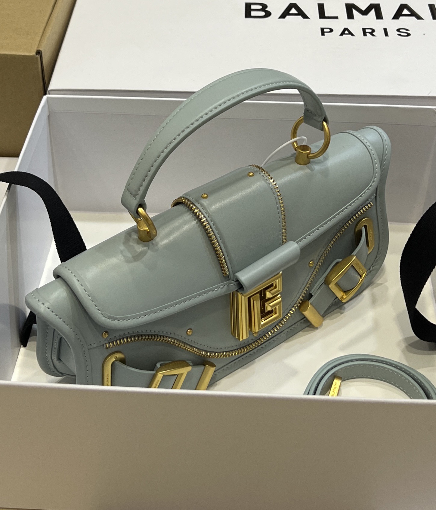 Balmain handbags T. Leather Blue .1631666 BALMAIN  0019