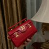 Balmain Smooth leather B-Buzz 24 bag in red- Women | BALMAIN
