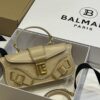 Balmain Women Blaze Clutch Bag in Smooth Leather-Beige