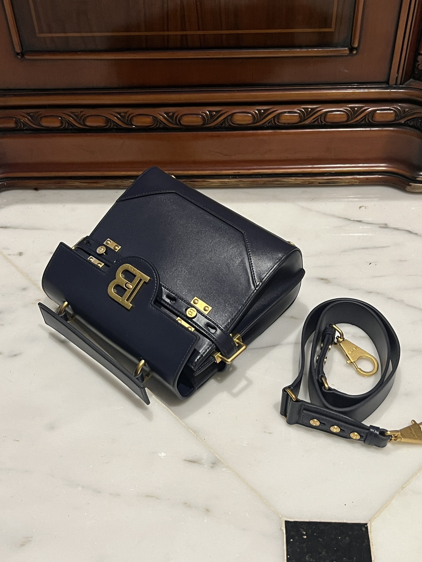 Balmain Bbuzz 23 Bag in Black Leather ref.512724  BALMAIN 00219